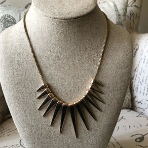 Gold spike necklace